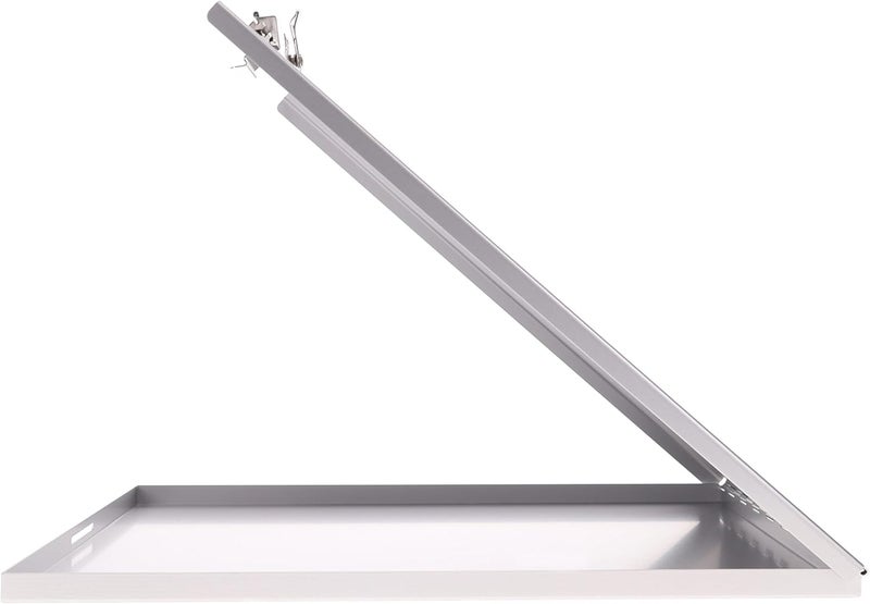 Saunders Slim Metal Clipboard with Storage, Silver Single Layer Nursing Clipboard Folio, Letter Size Paper Organizer, Steel Clip with Locking Latch, Form Holder for Office, School & Work - Made in USA - Image 4